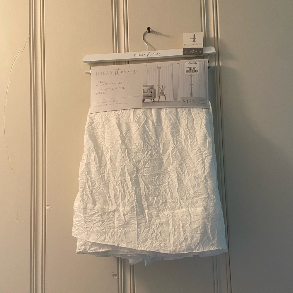 White curtains